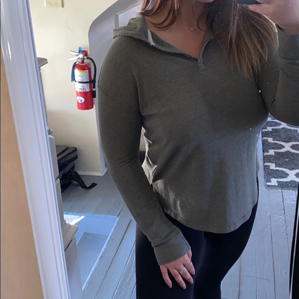 Lightweight green hoodie